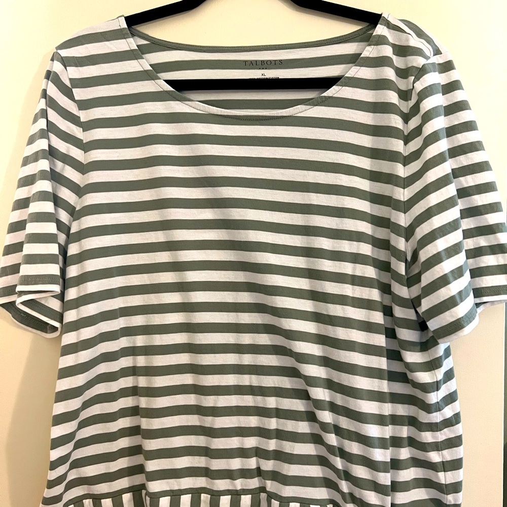 Talbots Striped Tie Shirt
